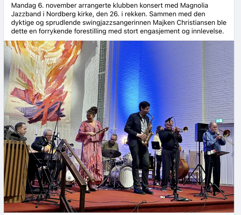 Magnolia Jazzband i Nordberg kirke